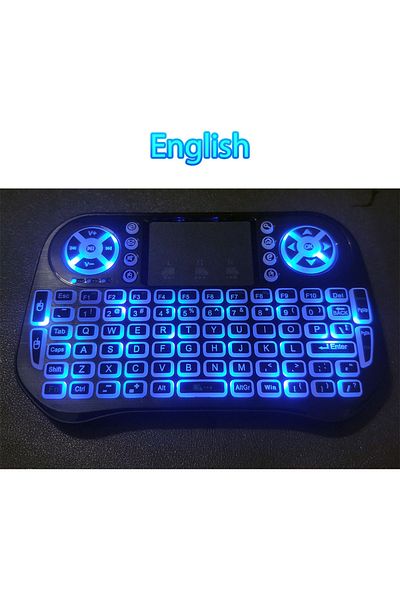 Yitukeji English Bluetooth Wireless Mini Keyboard Backlit 2.4G USB English Russian French Spanish Portuguese