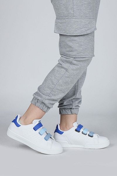 Jump 30110 Albastru - Alb Velcro Pantofi Băieți Tenisi Casual