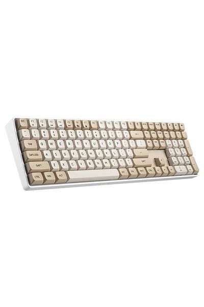 Choice Yellow axis white Aigo A108 Gaming Mechanical Keyboard 2.4G Wireless USB Type-c Wired Yellow Switch