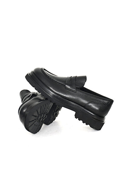 Tuna Hakiki Floter Deri EVA Taban Loafer Model Erkek Ayakkabı - Tuna 3420