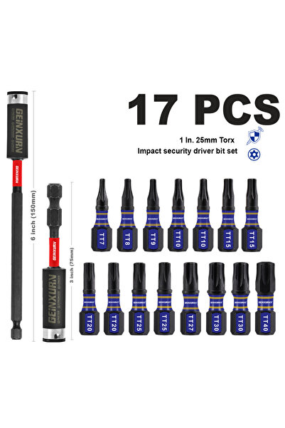 choice2 مجموعة مفكات براغي توركس من Geinxurn Security TT7-TT40، 17 قطعة، رؤوس...