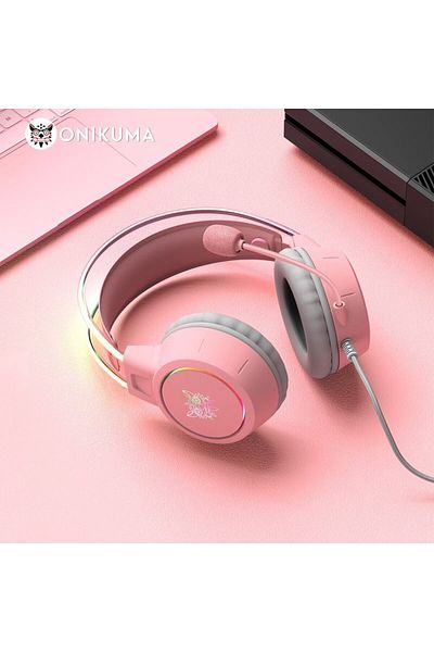 Choice Headset Onikuma Gaming Headphones Esports Package With Dynamic Rgb Light Detachable Cat Ears Mouse H