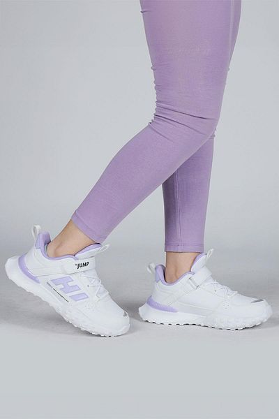 Jump 29602 Velcro White - Lilac Girl's Sneaker Casual Sneakers