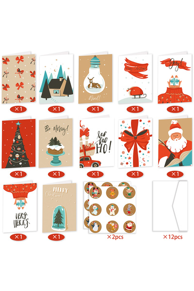 Choice مجموعة بطاقات تهنئة قابلة للطي مكونة من 26 قطعة من الطراز B مع مظاريف ...