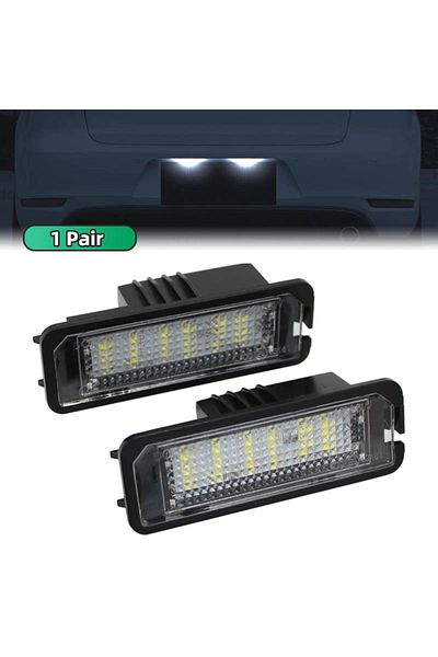 Choice مصباح لوحة ترخيص السيارة LED أبيض مكون من قطعتين لسيارة فولكس فاجن باسات B6 CC Eos Golf 4 5 6 7 MK7 Pol