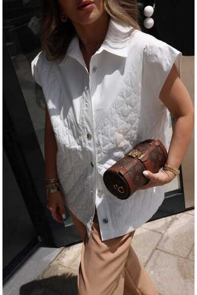 QİMYA BUTİK Keyymod Women's Quilted Oversize Slim Vest