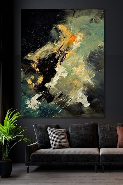 Hediyeler Kapında Dark Gökyüzü Sürreal Kanvas Tablo 50x70