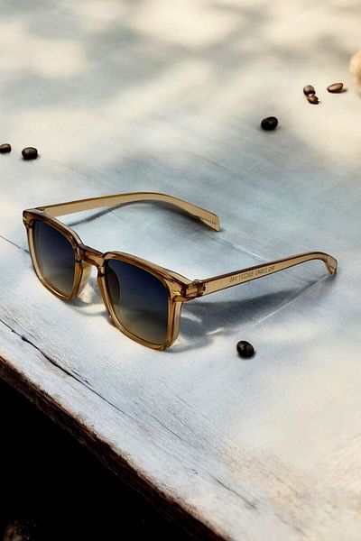 Chunky Frame Unisex Nude Vintage Sunglasses