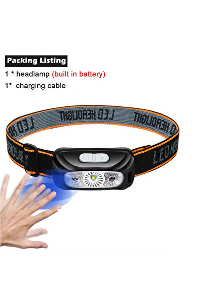 Choice5 17174.02 مصباح أمامي بمستشعر LED وبطارية مدمجة قابلة لإعادة الشحن عبر...