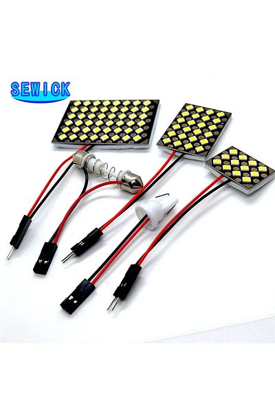 Choice 48led White 50pcs Canbus C5w Led T10 Socket 12/24/48smd 2835 Chip Led Festoon Bulb Car Dome Light Ca