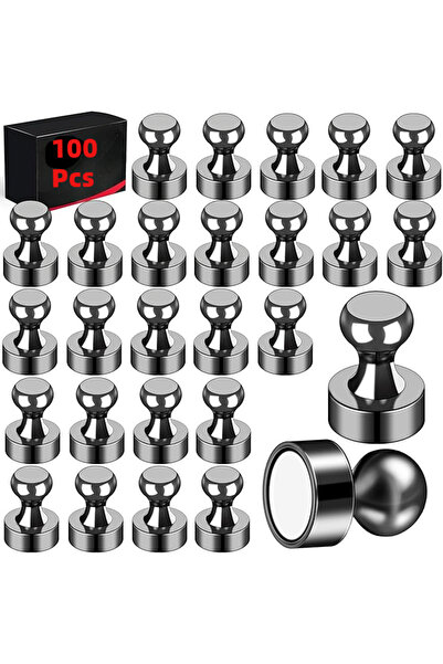 Choice 12x16mm 100Pcs Black Black Neodymium Magnetic Push Pins - Strong Refri...