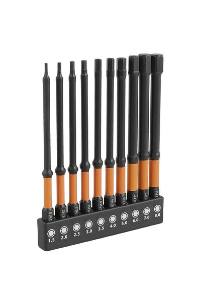 Choice 10pcs Metric 10/20pcs Hex Head Allen Wrench Bit Set Magnetic Screwdriver Drill Bit Metric And Imperi