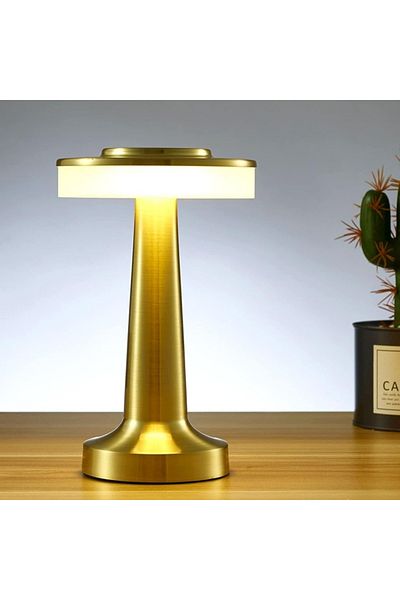 Choice Gold Portable Metal Led Table Lamp Table Lamp With Touch Sensor, Three Color Temperature Control Dim