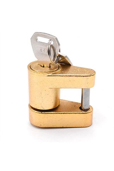 Choice Gold 1pc Zinc Alloy 1/4" Trailer Hitch Coupler Lock Anti-theft Locking Hauling Security Towing Tow B