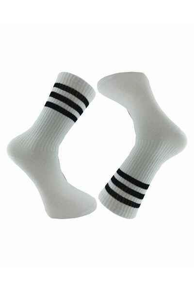 modasocks 6'lı Spor Antrenman Çizgili Tenis Çorap