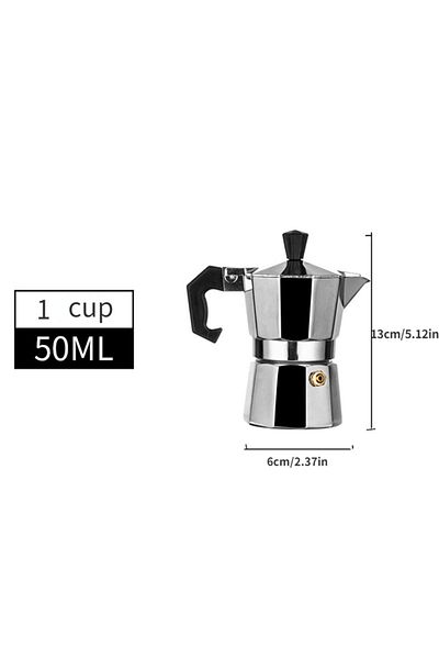 Choice 1 Cup Aluminum Moka Pot Classic Stovetop Espresso Coffee Maker Coffee Kettle Tea Pot For Office Home