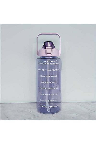 Choice Purple 1pc Large Capacity Portable Water Bottle with Time Marker for Cycling, Running, and Travel -