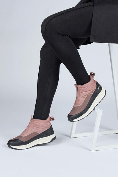 Jump 28795 Zippered Salmon Pink - Black Women's Waterproof Boots