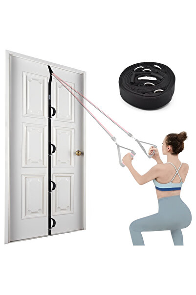 Choice حزام تثبيت الباب الأسود بطول 5.1 متر لتمارين المقاومة واللياقة البدنية...