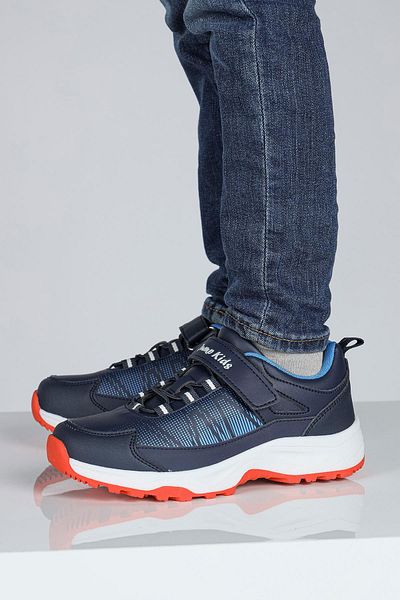 Jump 29195 Velcro Indigo Blue - Portocaliu Unisex copii pantofi sport pantofi sport