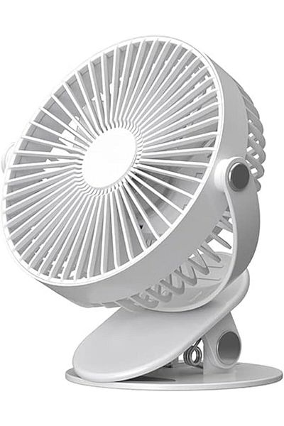 COOYA Desk Fan with Clip, Portable Personal Mini 3 Speeds Quiet USB Rechargeable, with Nightlight