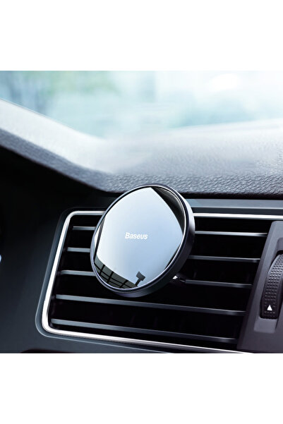 Baseus حامل هاتف مغناطيسي للسيارة جديد باللون الأسود من Baseus، مناسب لجميع الهواتف الذكية iPhone 13 14 15 Pro والسيارات