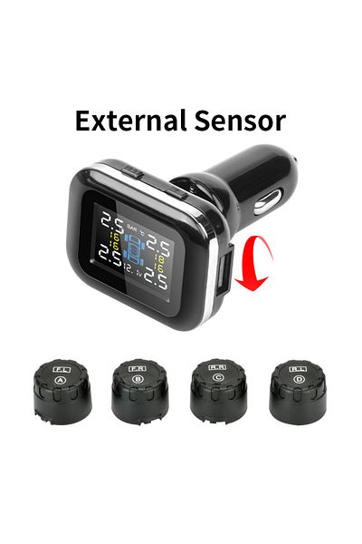 Choice مستشعر خارجي JMCQ TPMS نظام إنذار أمان السيارة نظام مراقبة ضغط الإطارات 4 إطارات سيارة