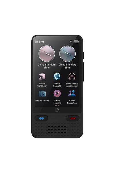 Aibecy Black Portable Language Translator Device S85 With 138 Languages Voice Translating Offline Translati
