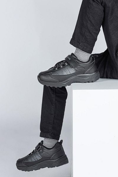 Jump 29195 Pantofi cu velcro, negru, unisex, pentru copii, pantofi casual