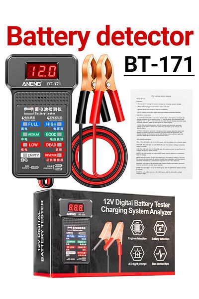 ANENG BT-171 Black ANENG BT-171 Multifunctional Battery Testers 12V Auto Repair Industry Detection with LE