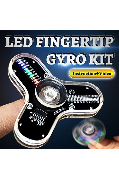 Choice Diy Fidget Top Kit Fingertip Gyros With Led Light Diy Soldering Project Practice Solder Assembly ...