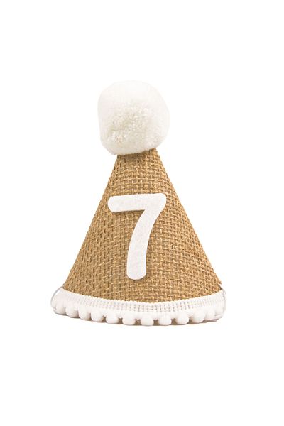 Choice Number 7 Burlap 1st Birthday Hat Baby First Birthday Party Newborn Boy Girl 1 2 3 Year old Headband