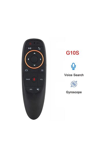 Choice black GAMINJA G10S Air Mouse Voice Remote Control 2.4G Wireless Gyroscope IR Learning for H96 MAX X8