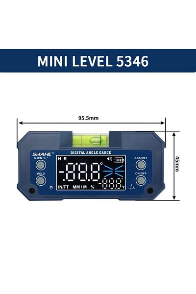 Choice No Wireless SHAHE MINI Magnetic Level Gauge Inclinometer Rechargable Angle Protractor Dual Axis Digi