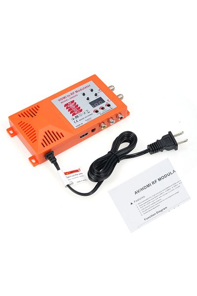 Choice Orange TV and AV to RF Modulator RF Converter Digital RF Modulator for PAL NTSC Format for  Converte