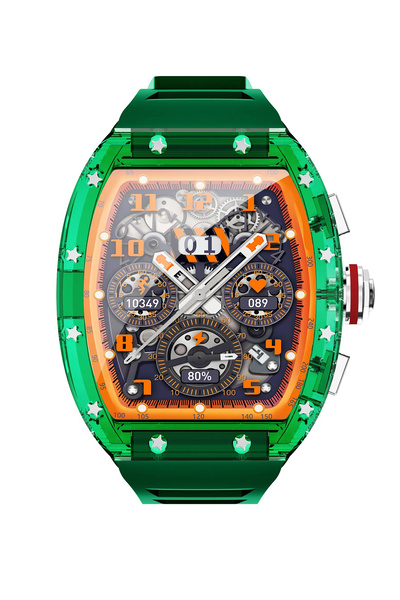 Ferrucci JG POLO CLUB AKILLI SAAT , SESLİ GÖRÜŞME, 1,86' HD EKRAN YEŞİL SMART KOL SAATİ