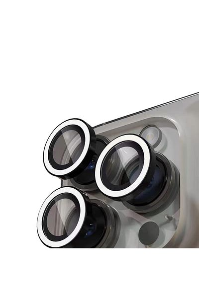 Choice 14pro 14proMax(3pcs white For iPhone 15 14 Pro Max Camera Lens Protectors Luminous Camera Ring Glass