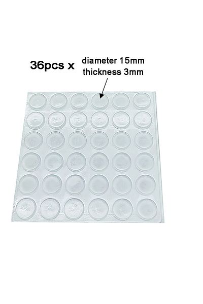 Choice OD15X3mmX36PCS 100Pcs Soft Silicone Rubber Anti Slip Bumpers Feet Pads Damper Buffer Cabinet Bumpers