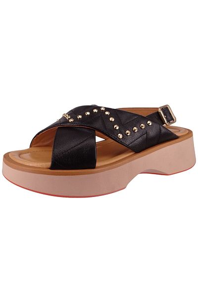 Mjus Damen Sandalen LEVANTE T99002-0101 Schwarz 6002 Nero Leder