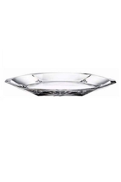 Paşabahçe Nude Reflection Series Glass Crystal Serving Plate, Presentation Bowl, Presentation Plate 68197