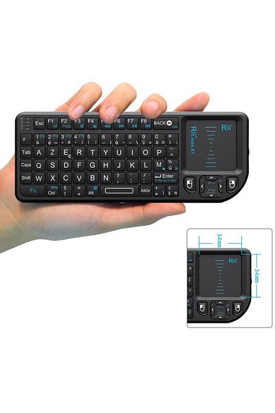 Choice French Keyboard Rii X1 2.4ghz Mini Wireless Keyboard English/es/fr Keyboards With Touchpad For Andro