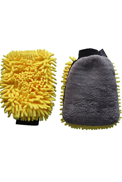 Choice قفاز غسيل السيارات الأصفر المرجاني الناعم المضاد للخدش لغسيل السيارات ...