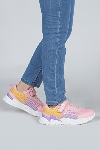 Jump 30030 Pembe - Mor - Sarı Kız Çocuk Sneaker Günlük Spor Ayakkabı