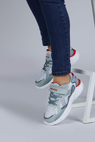 Jump 29189 Cırtlı Mavi - Turuncu Üniseks Çocuk Sneaker Günlük Spor Ayakkabı