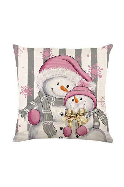 Choice A 45x45cm Christmas Decoration Pillowcase Linen Pillow Cover Winter Xm...