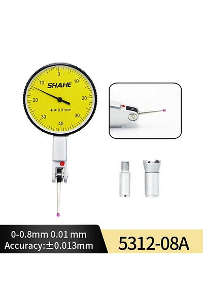 Choice 5312-08A Shahe Precision Tools Metric Dial Test Indicator With Red Jewel Metric Measuring Dial Indic