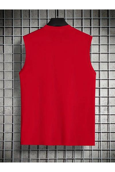 PENTHİLUS Good Time Printing Round Neck Fashion Men's Sleeveless Vest