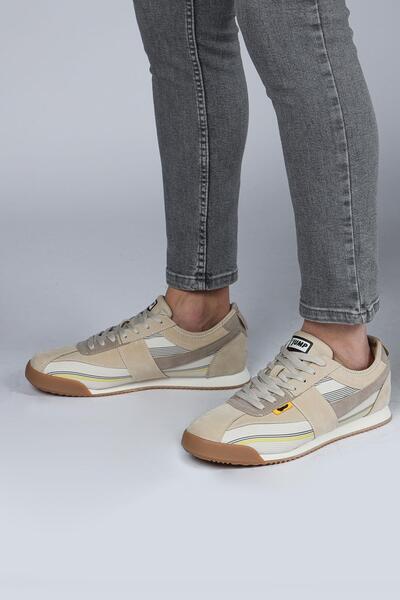 Jump 29072 Bej - Gri Erkek Sneaker Günlük Spor Ayakkabı