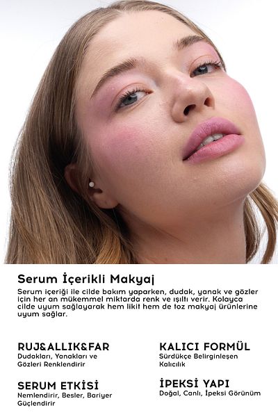Cream Co. Glow Tint Radiant Pink 505 |   Blush Lipstick Eyeshadow Makeup Moisturizing |   Pink |   Hyaluronic Acid Peptide