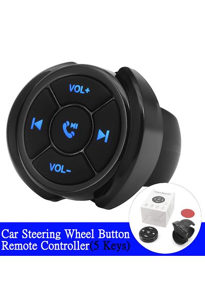 Choice 5 Keys Wireless Media Button Remote Controller Car Motorcycle Bike Steering Wheel Music Player fo...